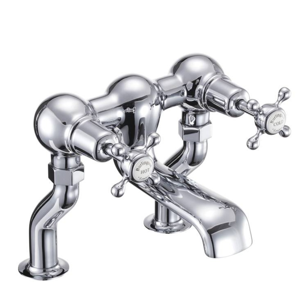 Product Cut out image of the Burlington Claremont Deck Mounted Bath Filler