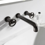 Photo Of Crosswater Union Brushed Black Chrome Wall Mounted Basin Mixer