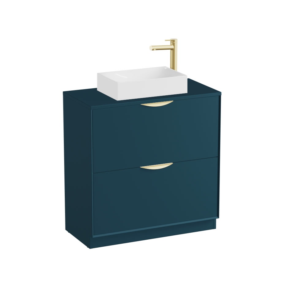 Vado Safari Smooth 800mm Atlantic Blue Floorstanding Vanity Unit & Worktop