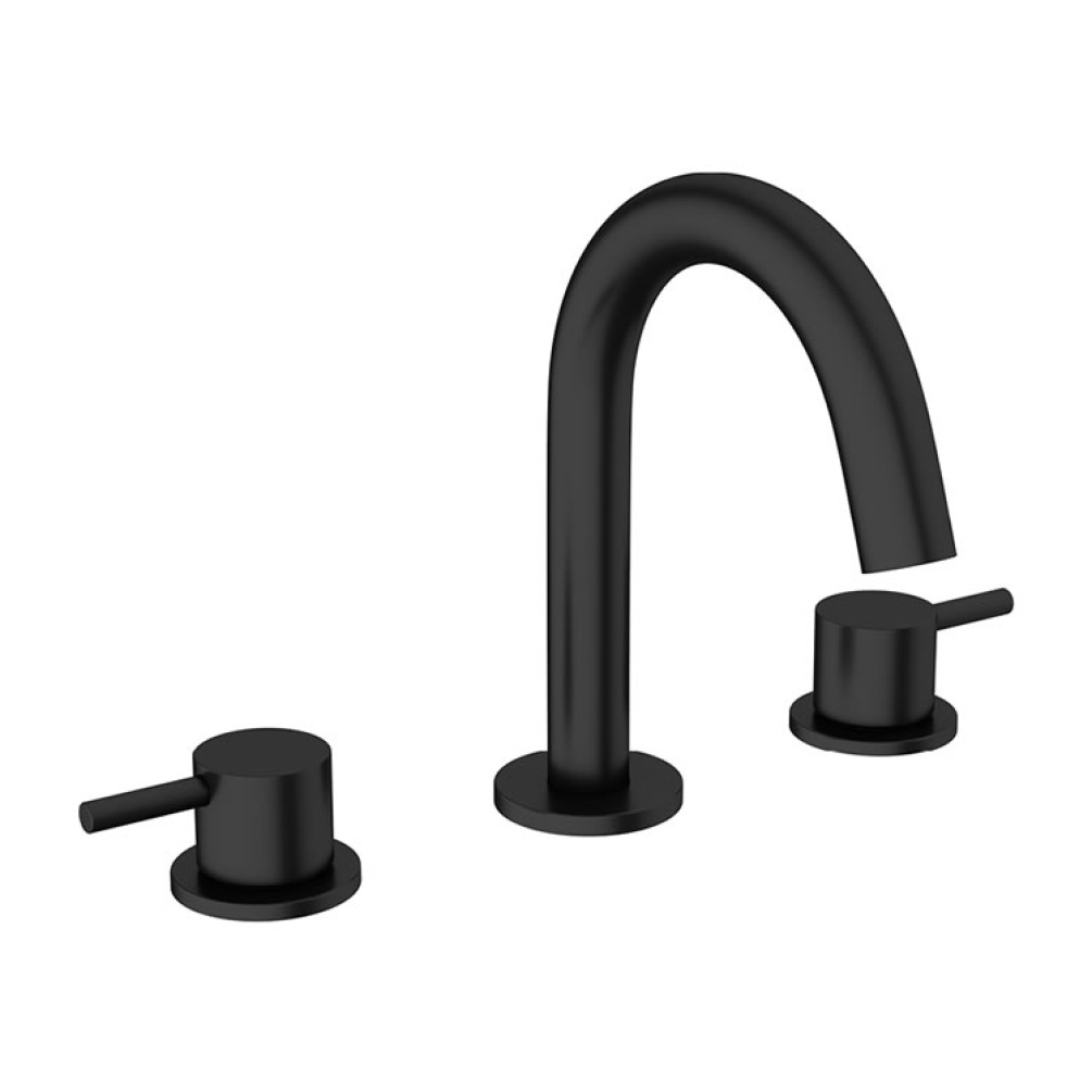 Crosswater MPRO Matt Black Deck Mounted Basin 3 Hole Set - Image 1