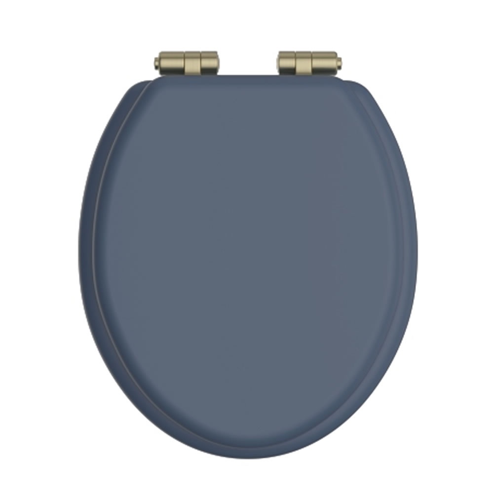 Heritage Chantilly Soft Close WC Seat With Brushed Brass Hinges