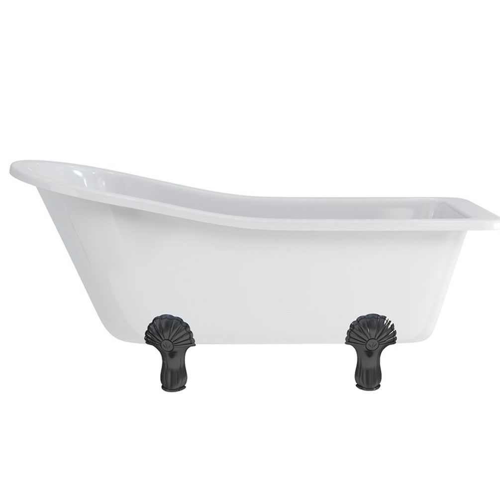 Burlington Harewood Freestanding Bath With Black Classic Feet