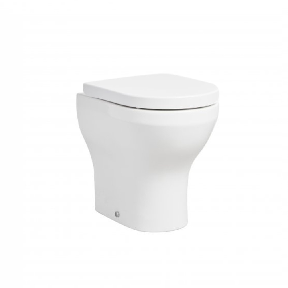 Product cut out image of the Tavistock Micra Evo Back to Wall Comfort Height Toilet with Wrapover Seat