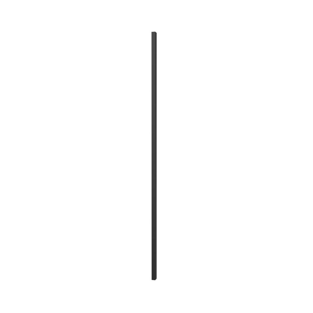 Cutout image of Crosswater Clear 6 Matt Black 25mm Shower Door Extension Profile
