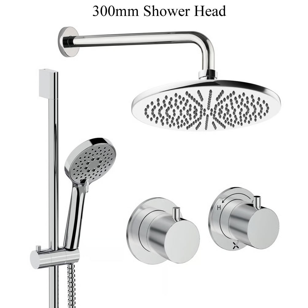 Cutout image of Crosswater Module Chrome Dual Outlet Slide Rail Shower Set