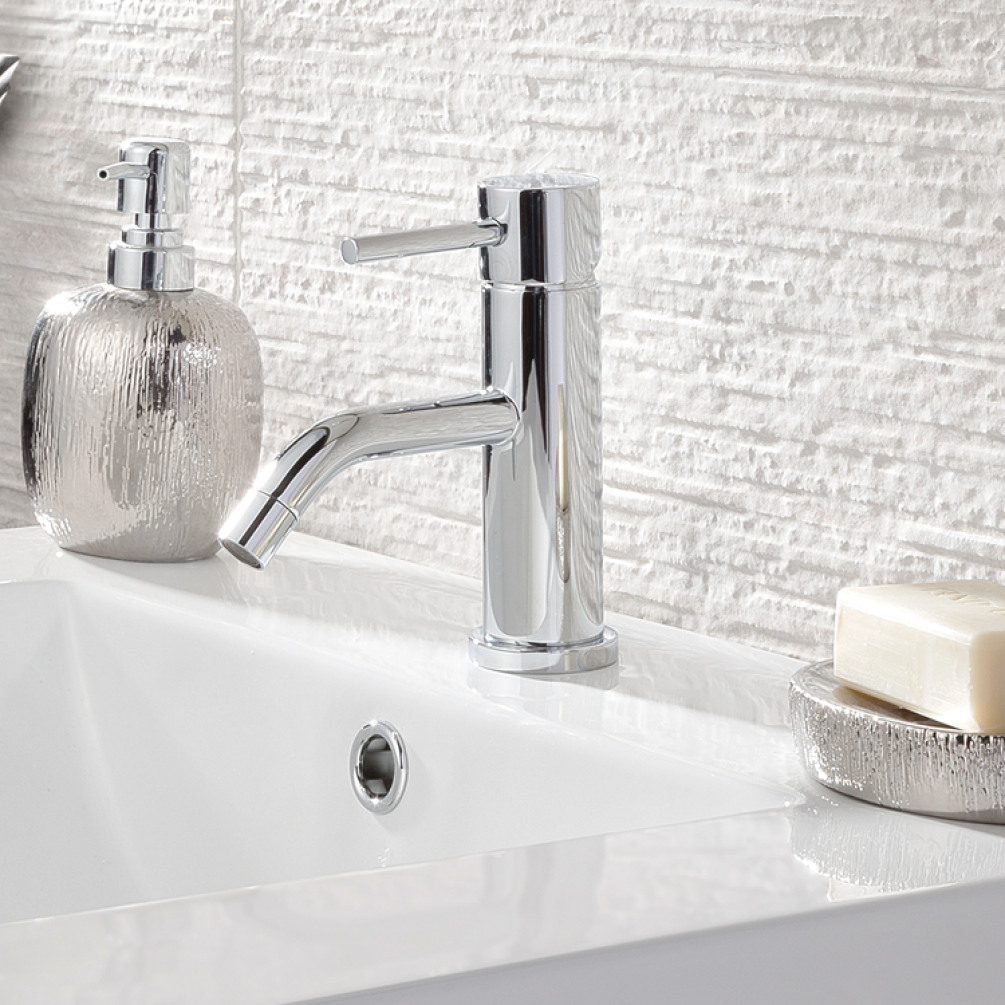 Lifestyle Photo of JTP Florence Chrome Round Single Lever Basin Mixer