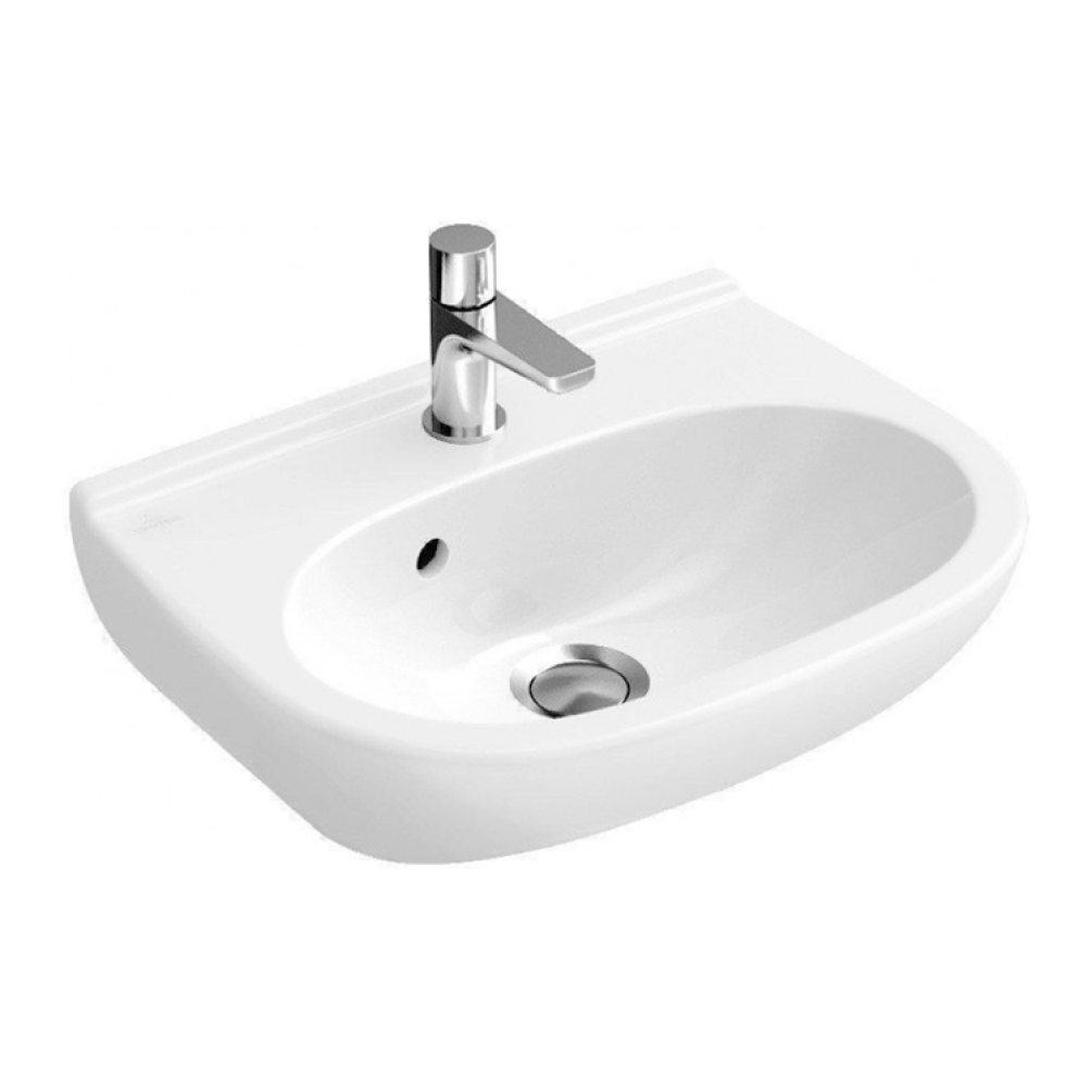 Photo of Villeroy and Boch O.Novo 400mm Compact Hand Wash Basin & Semi Pedestal Cutout