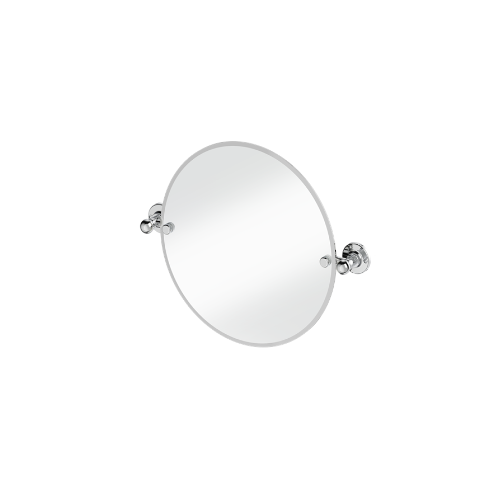 Burlington Chrome 400mm Round Mirror With 1850 Fixings