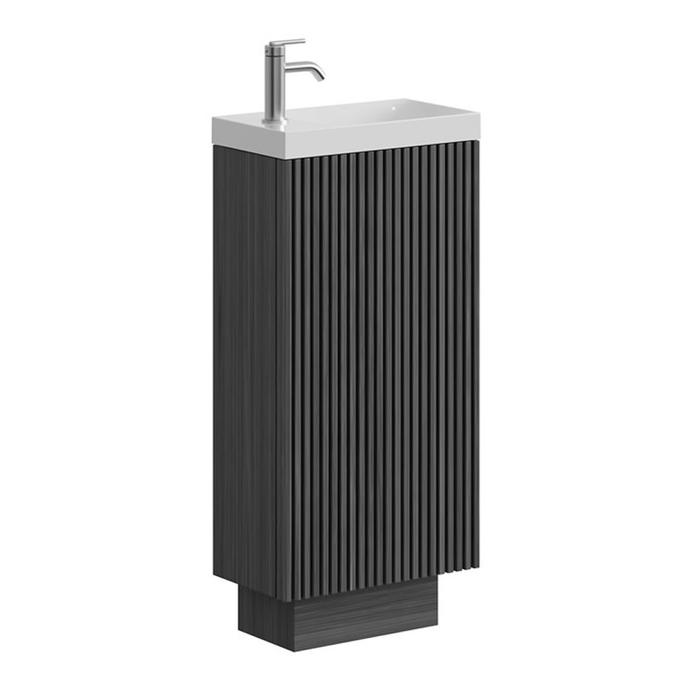 Crosswater Limit Steelwood 400mm Floorstanding Vanity Unit & Basin