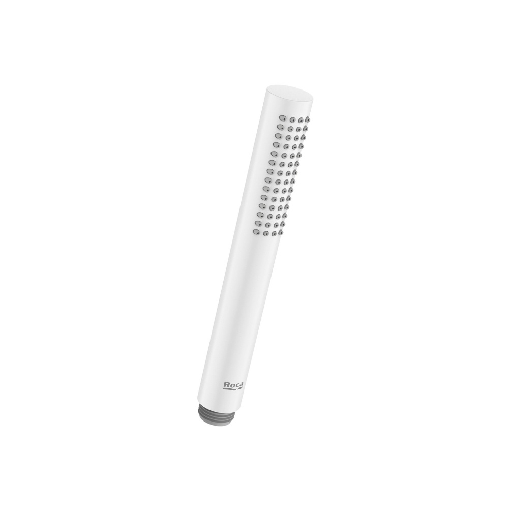 Cut out image of the Roca Stella Matt White Round Microphone Handset Shower