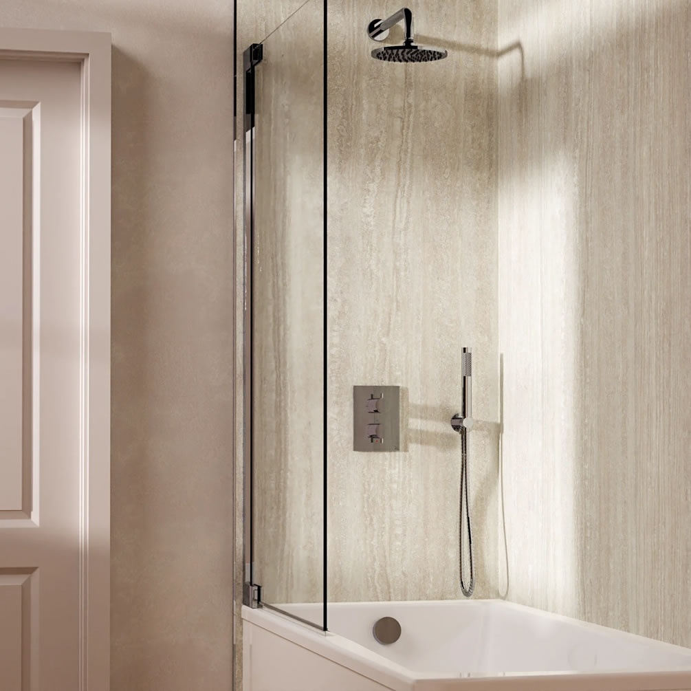 Lifestyle image of Crosswater Crossbox Chrome Triple Outlet Shower Bath Set