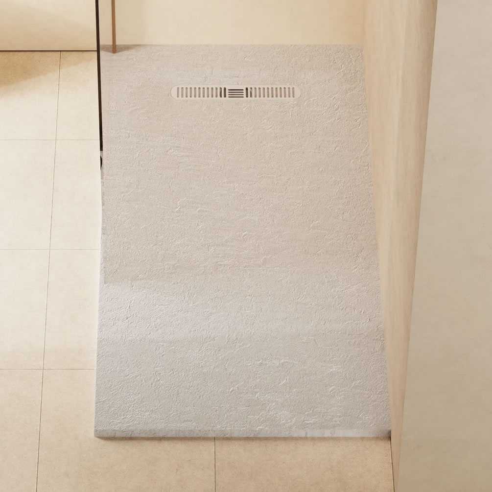 Lifestyle image of Crosswater Vito 1600mm x 800mm Matt White Anti-Slip Rectangular Shower Tray