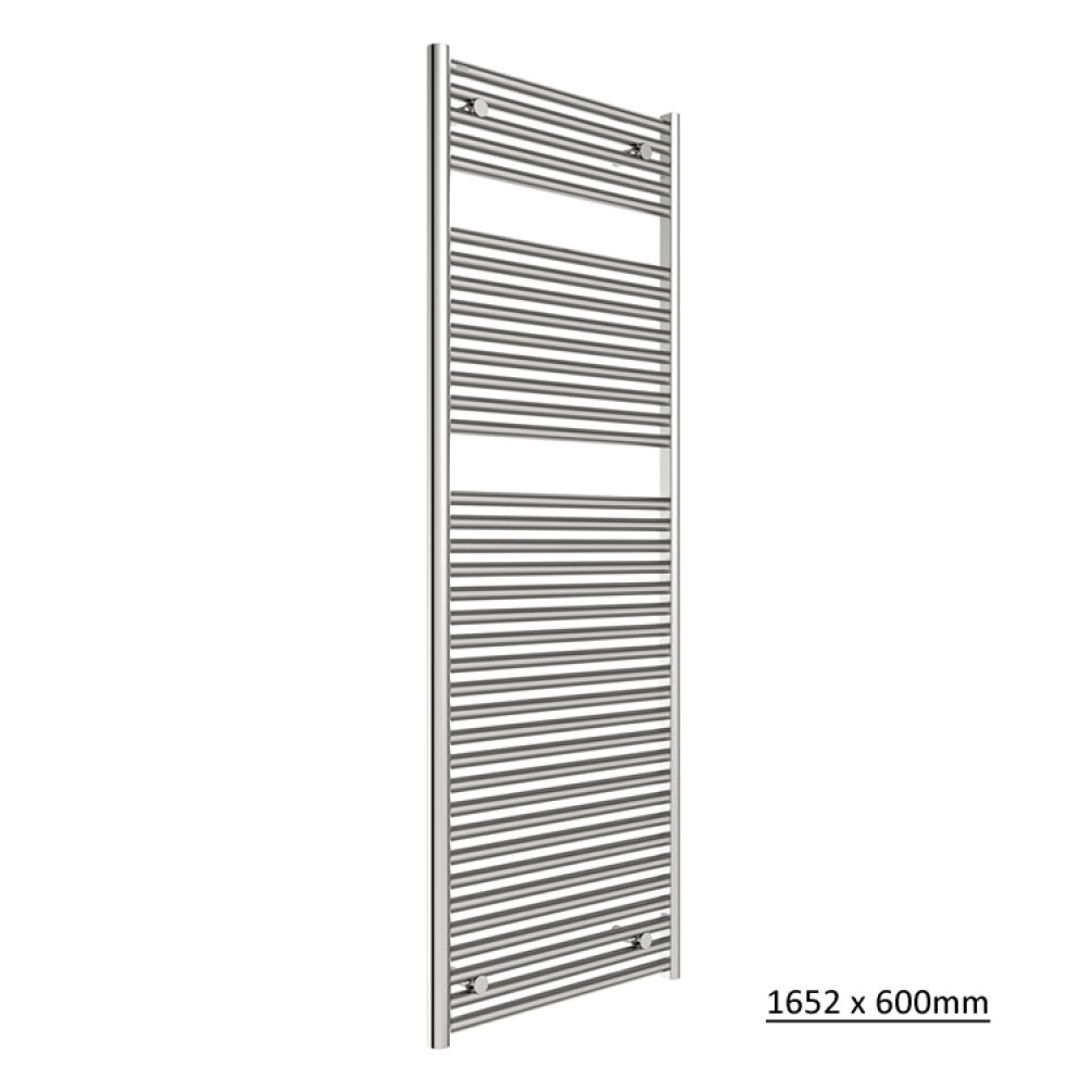 Photo of Tissino Hugo2 Chrome Heated Towel Rail 1652 x 600mm Cutout