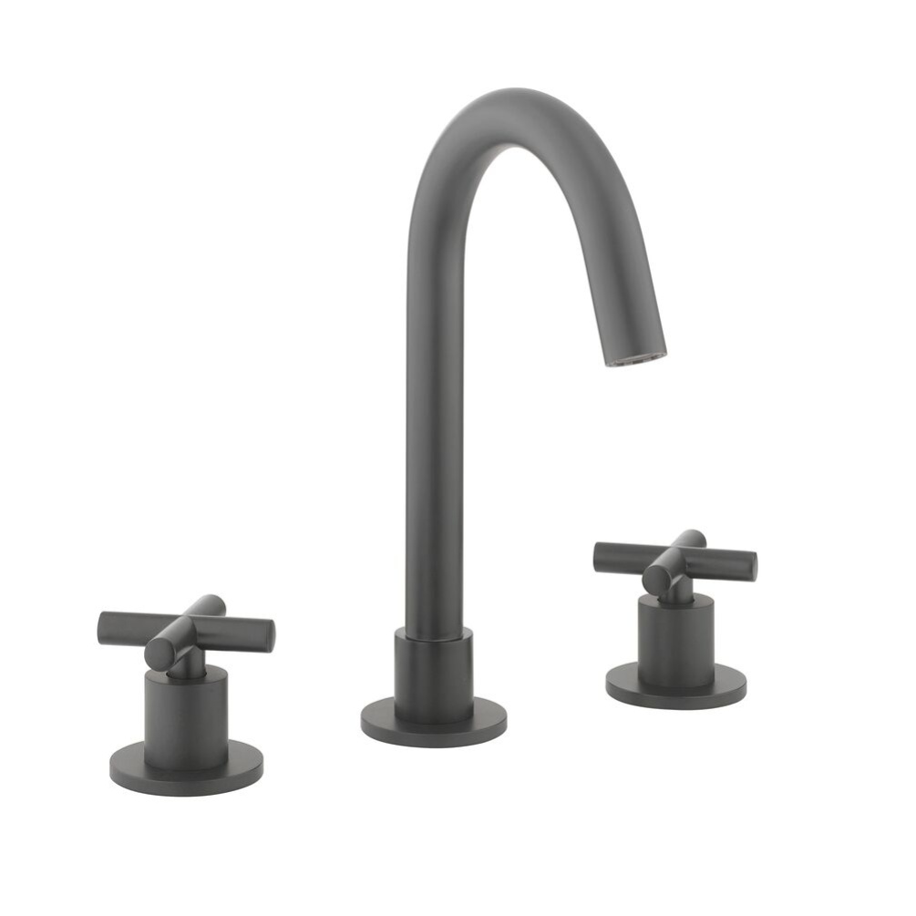 Crosswater MPRO Crosshead Slate Deck Mounted Basin 3 Hole Set