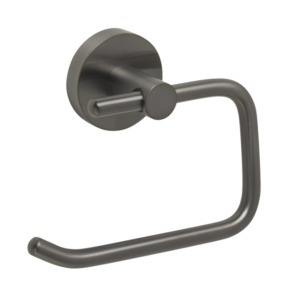 Product Cut out image of the JTP Vos Brushed Black Toilet Roll Holder