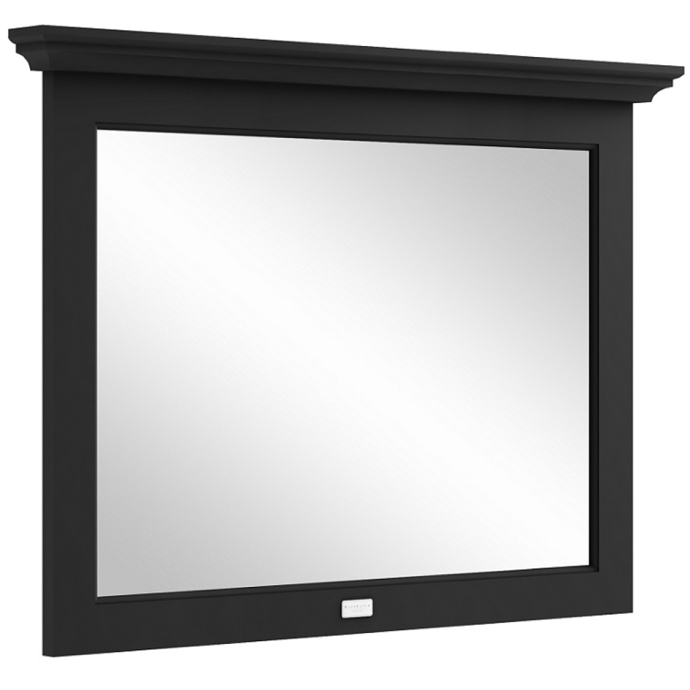 Product cut out photo image of Bayswater 1000mm Matt Black Flat Traditional Mirror BAYF484