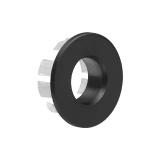 Cutout image of Crosswater MPRO Matt Black Overflow Cover
