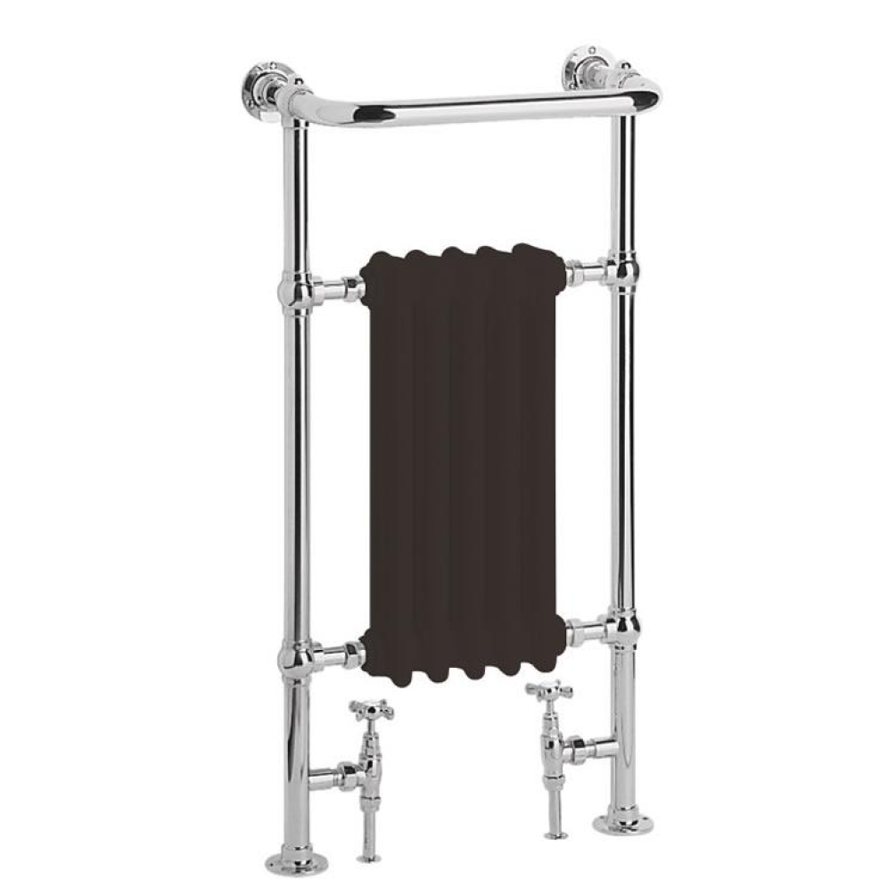 Photo of Heritage Baby Clifton Chrome & Black Heated Towel Rail