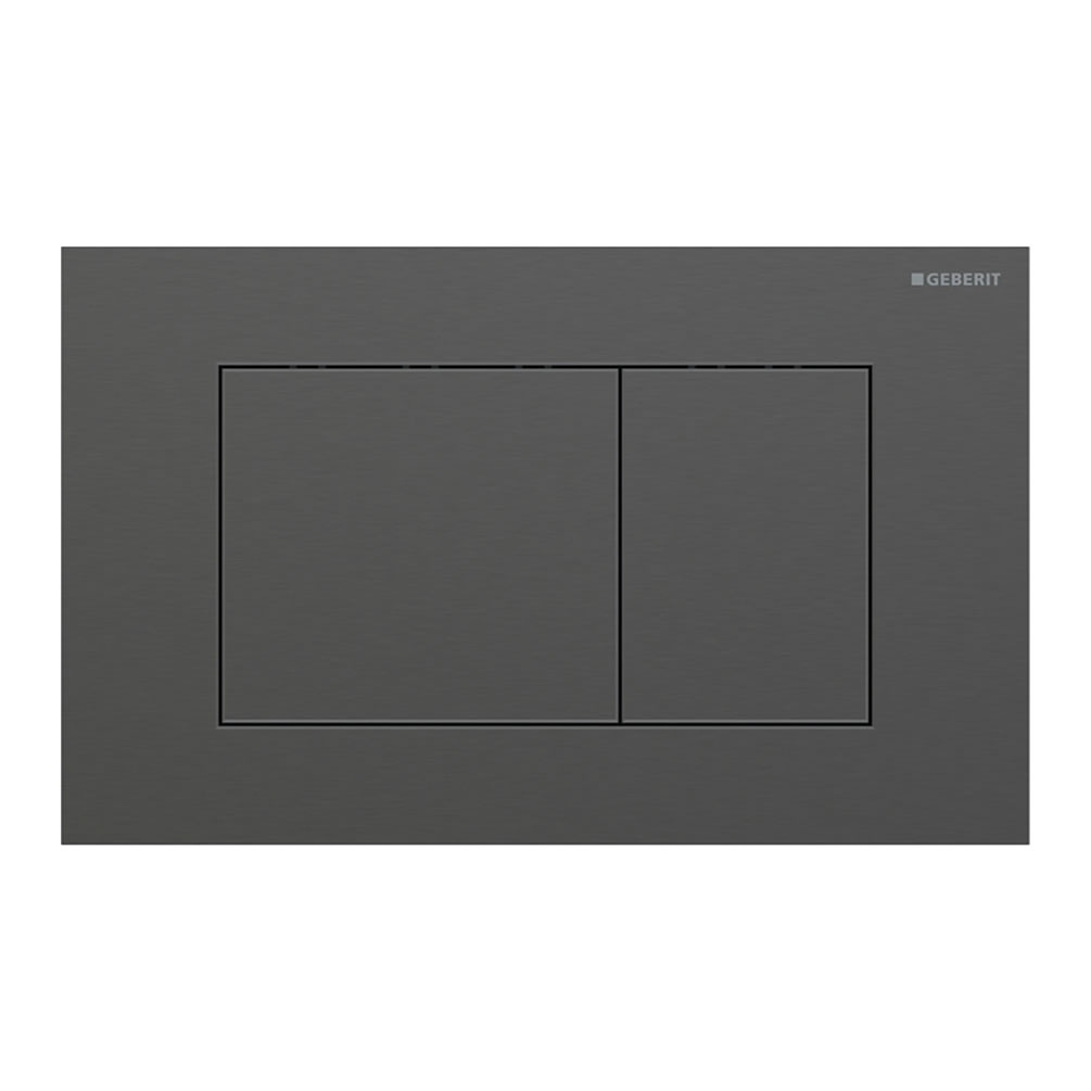 Cutout image of Geberit Sigma40 Square Black Chrome Dual Flush Plate