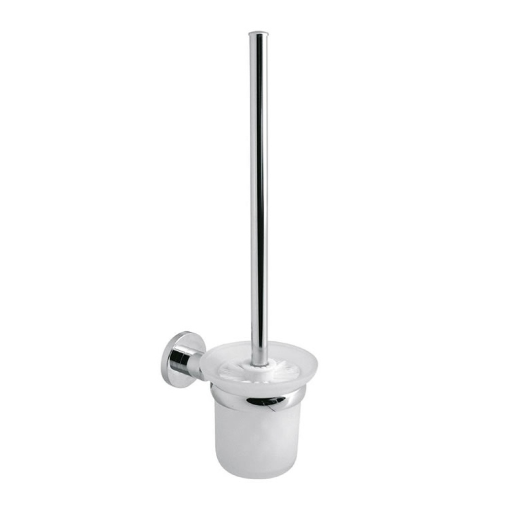 Vado Elements Toilet Brush & Frosted Glass Holder Image 1