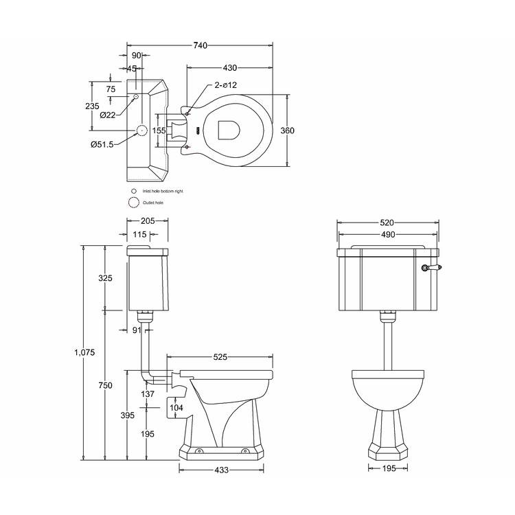 Burlington Low Level Toilet Sanctuary Bathrooms