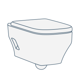 iconography image of a square or square shaped toilet