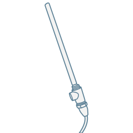 iconography image of a heating element and t-piece for bathroom radiator