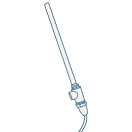 iconography image of a heating element and t-piece for bathroom radiator