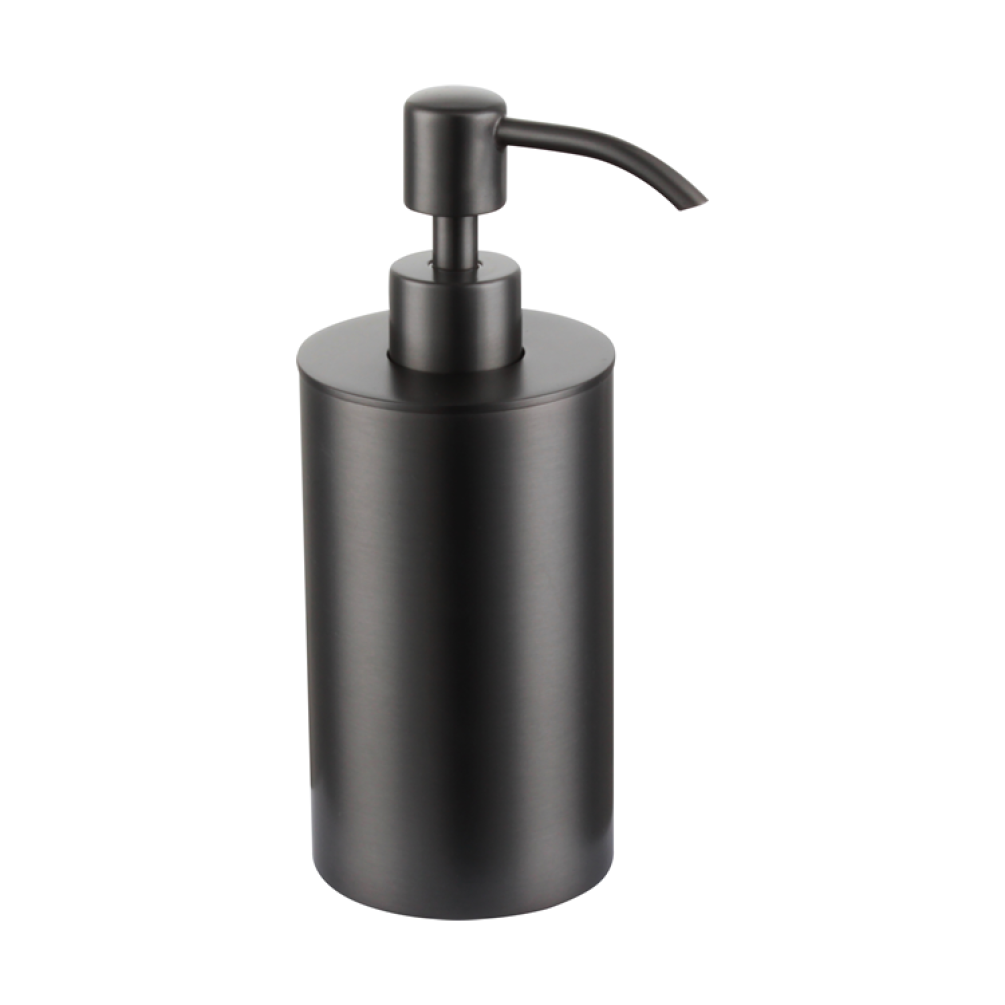 Product Cut out image of the JTP Vos Brushed Black Soap Dispenser