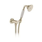 Booth & Co. Axbridge Nickel Shower Handset, Hose & Bracket