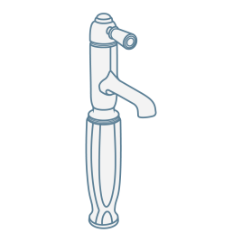iconography image of a traditional basin mixer tap