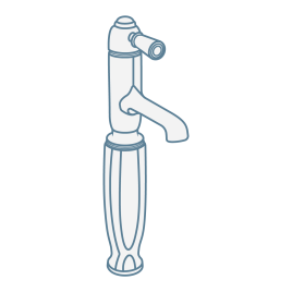 iconography image of a traditional basin mixer tap