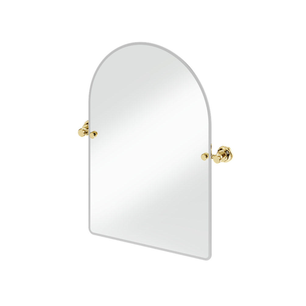 Burlington Gold 450 x 650mm Arch Mirror With 1909 Gold Fixings