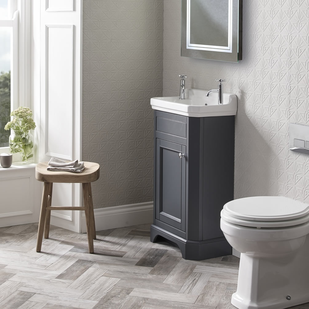 Tavistock Vitoria 500mm Matt Dark Grey Cloakroom Unit & Basin