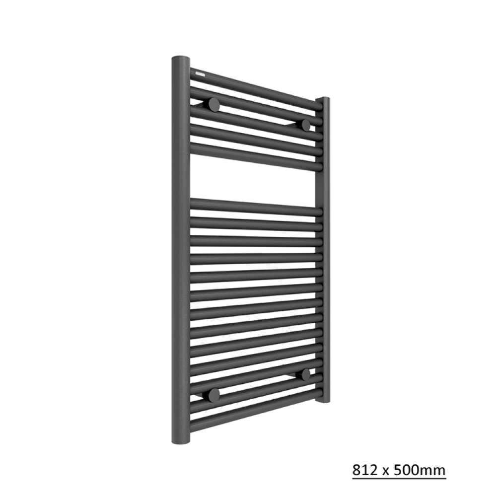 Photo of Tissino Hugo2 Anthracite Heated Towel Rail 812 x 500mm Cutout