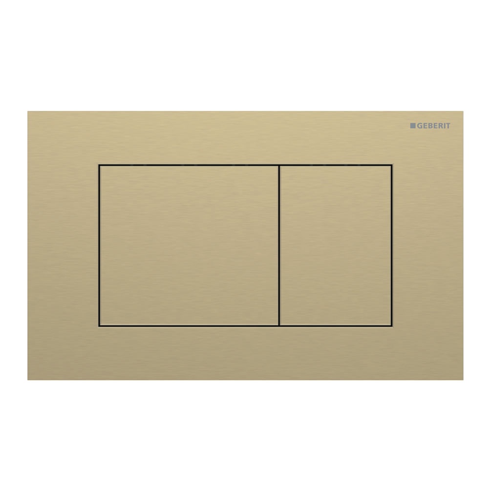 Lifestyle image of Geberit Sigma40 Square Brushed Brass Dual Flush Plate