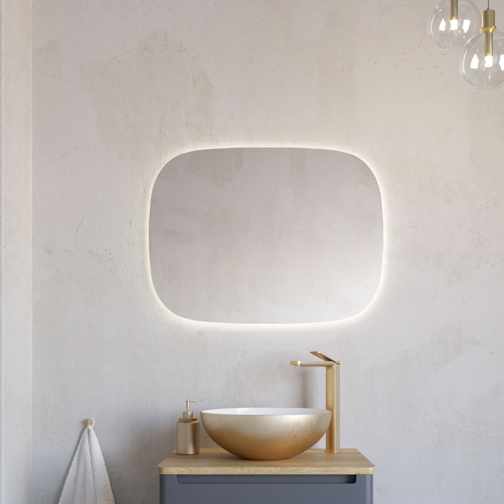 Lifestyle image of Crosswater Artist Backlit Mirror
