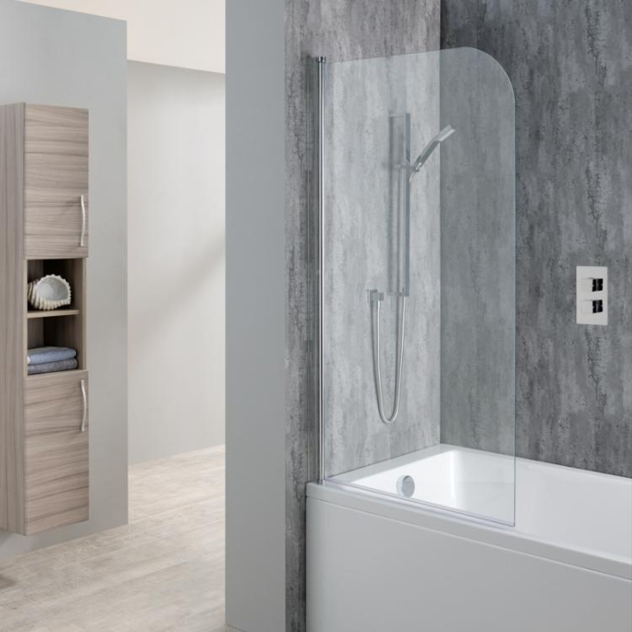 Tissino Messina Single Curved Screen | Sanctuary Bathrooms