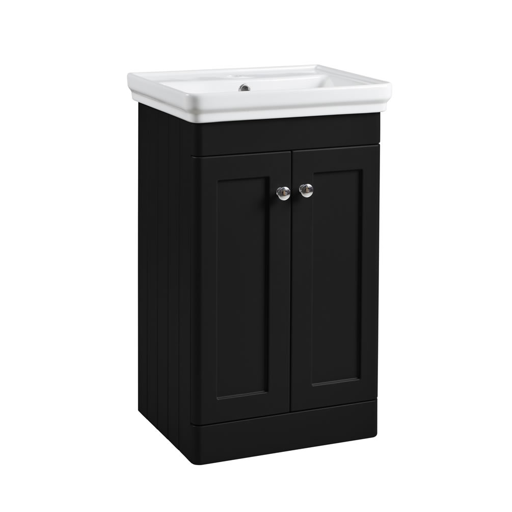 Tavistock Marston 500mm Matt Black Freestanding Vanity Unit & Basin