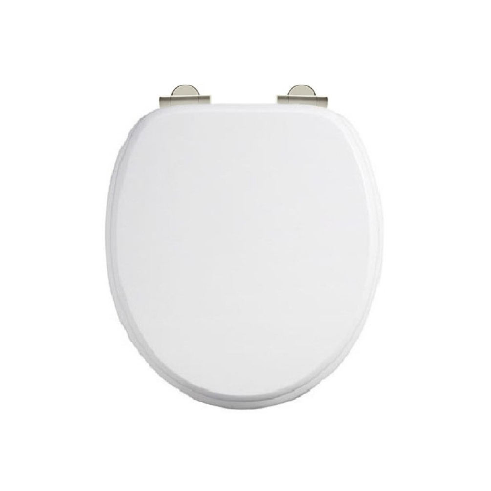 Product Cut out image of the Burlington White Carbamide Toilet Seat