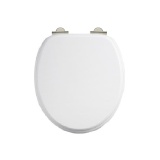 Product Cut out image of the Burlington White Carbamide Toilet Seat