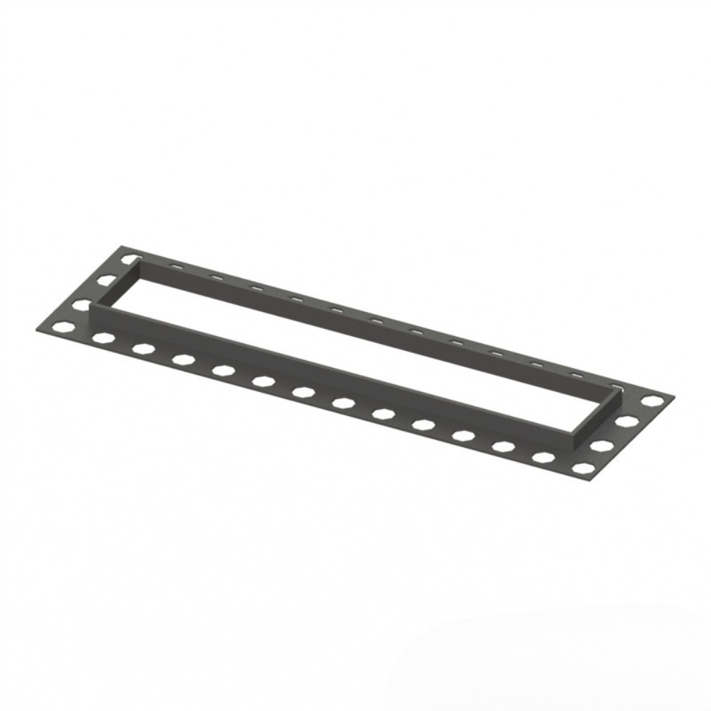 Product cut out image of the Abacus Elements Linear 300mm Matt Black Waste Finishing Trim Spec