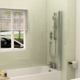 Imex Arco Chrome Universal Straight Bath Shower Screen Lifestyle 1