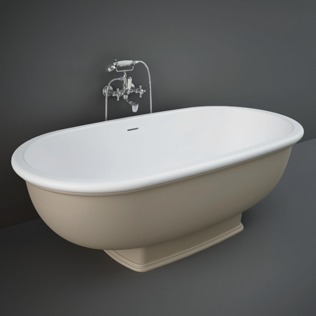 Photo of RAK Washington Double Ended Freestanding Bath in Matt Cappuccino