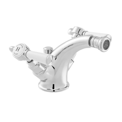 Booth & Co. Axbridge Lever Chrome Bidet Mixer With Pop Up Waste