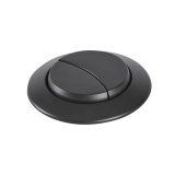 Product cut out image of the Tavistock Black Round Dual Flush Button