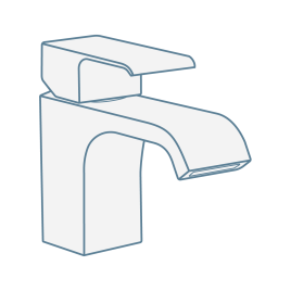 Iconography image of a single mono deck-mounted Basin Mixer Tap