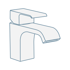Iconography image of a single mono deck-mounted Basin Mixer Tap