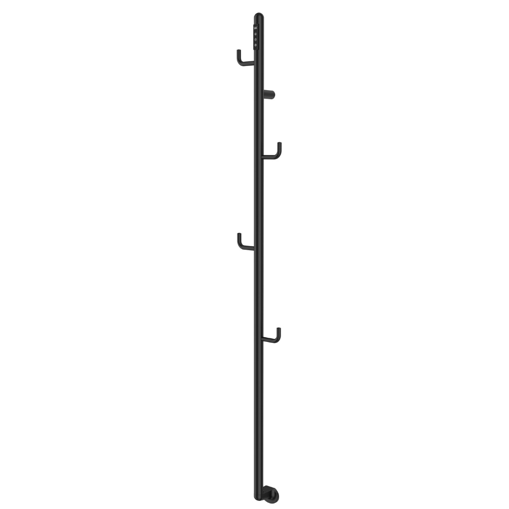 JTP Flo Matt Black Electric Designer Radiator Cut Out