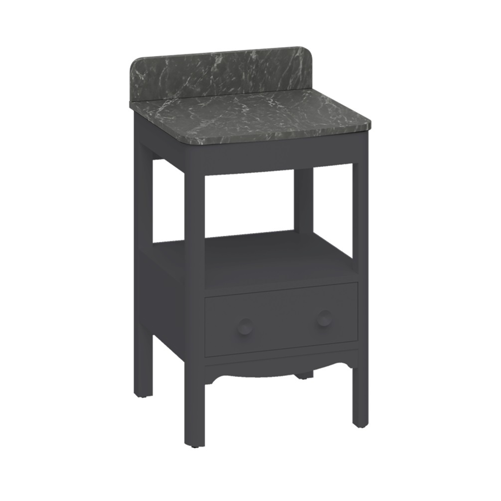 Product cut out image of Burlington Guild 560 Ashbee Grey Furniture Unit with Marquina Worktop GU56000DAF_FS GU560TMQ